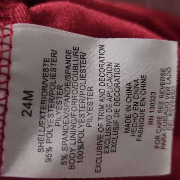 Lillybird NWT Red girls dress size 24M w/ diaper red - Picture 7 of 7